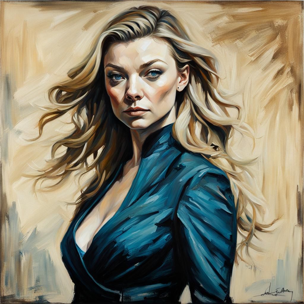 Natalie Dormer Portrait in Oil Painting Style