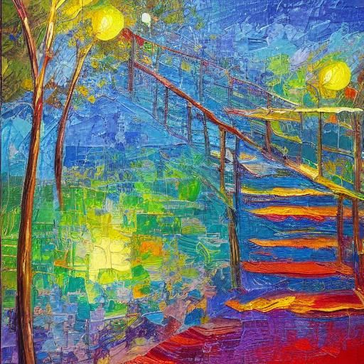 Expressionist Oil Painting in Neo-Impressionism Style