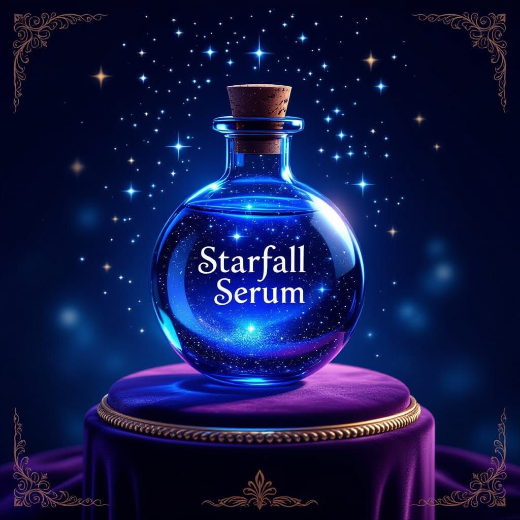 Levitating Starfall Serum Potion in Glass Orb