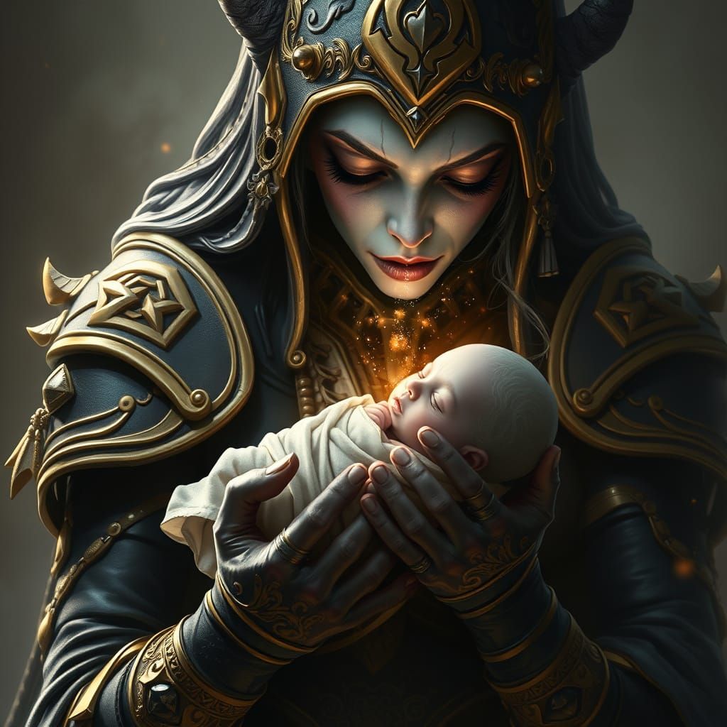 Drow Orc Motherly Love in Whispers of Life