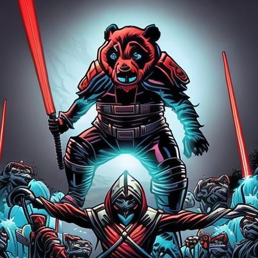 Panda Avatar in Comic Book Art Style