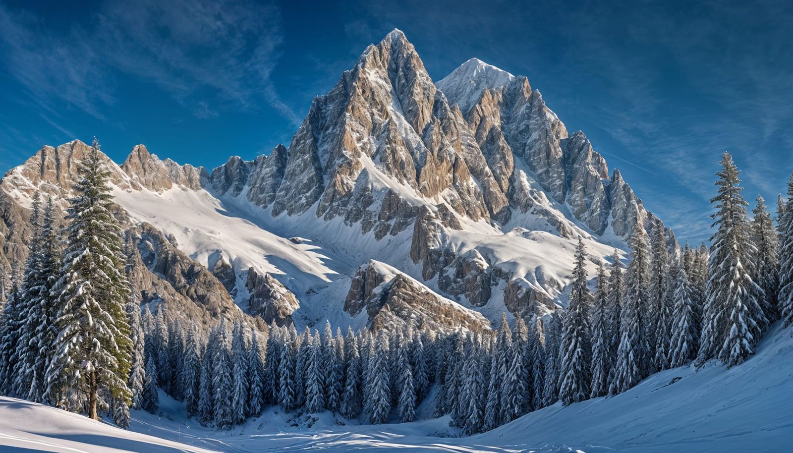 Spectacular Alpine Peaks in Winter, Captured in Stunning 8K....