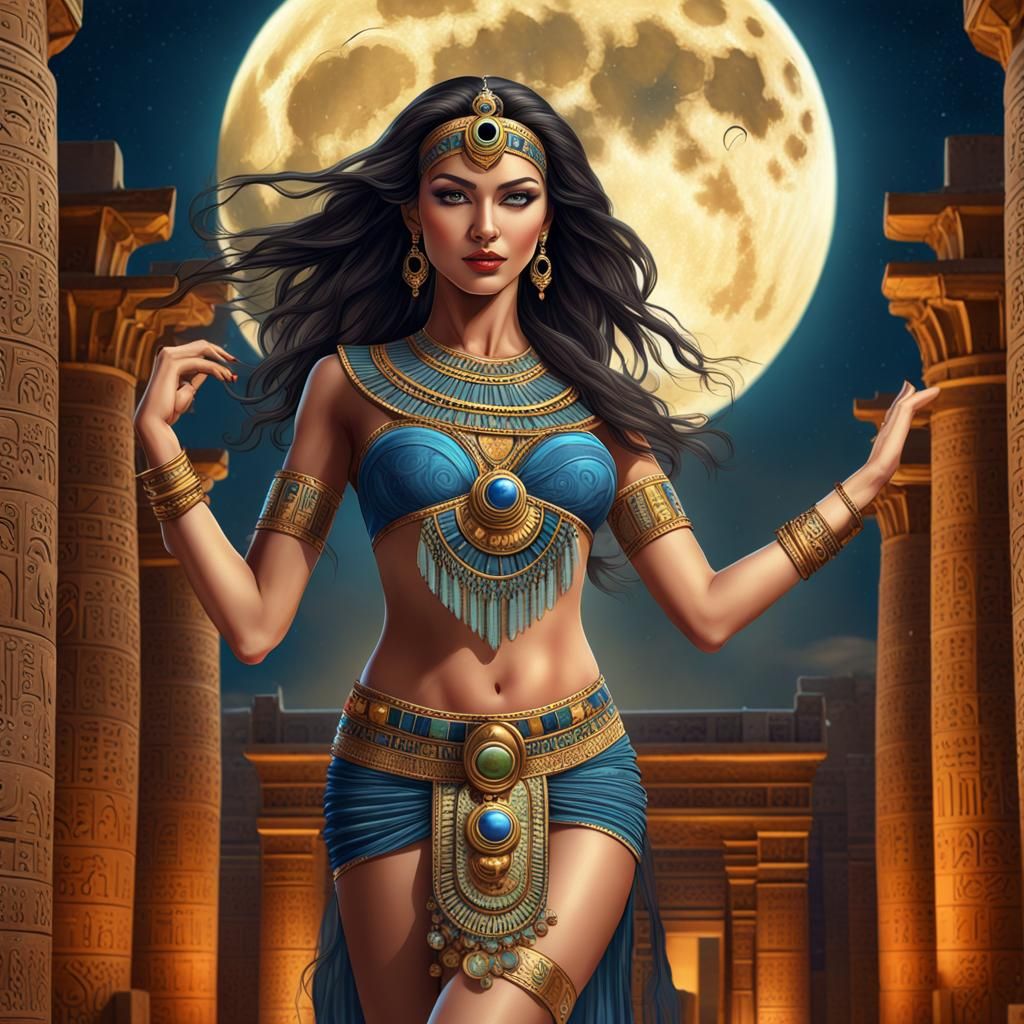 Beautiful ancient Egyptian goddess