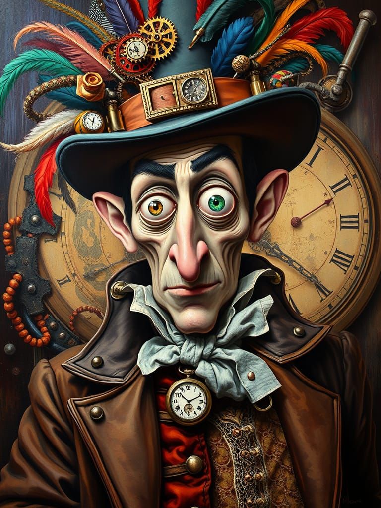 Surreal Mad Hatter in Salvador Dalí Style