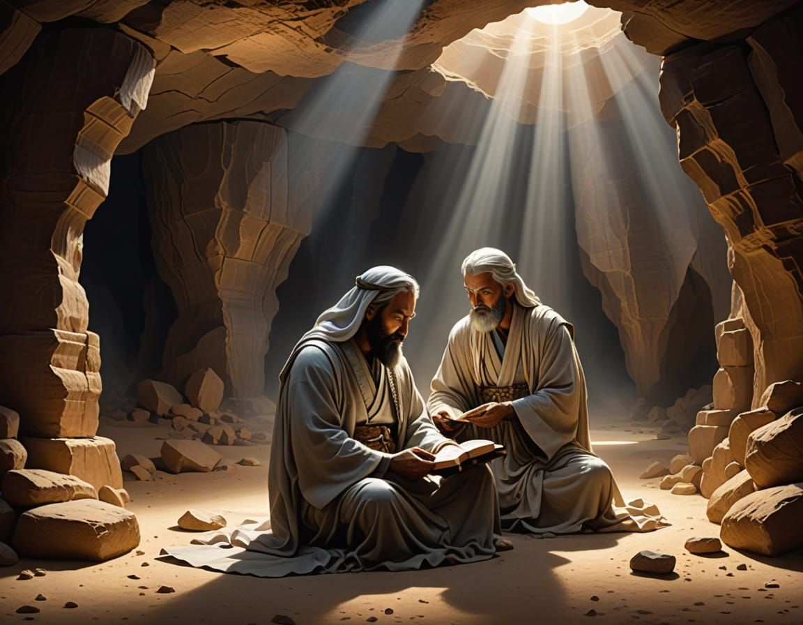 A Winged Prophet Offers Sacred Wisdom in a Desert Cave