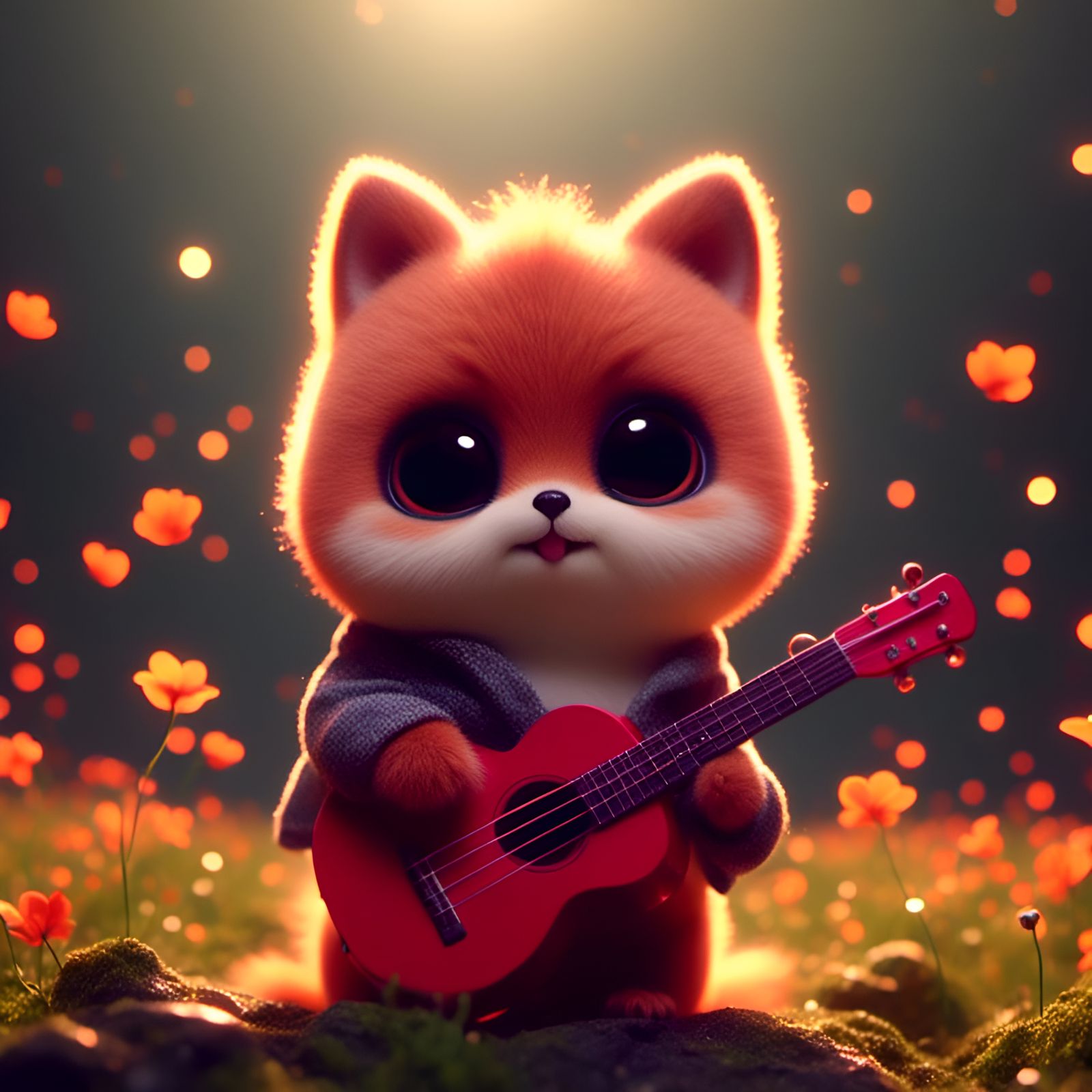 Adorable Cartoon Character Generated with LoRA