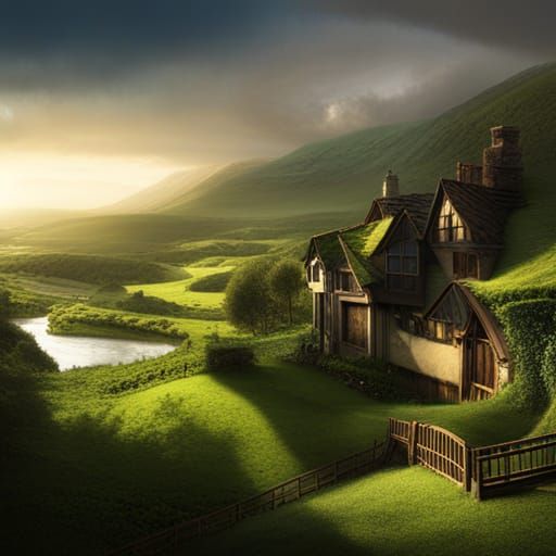 Epic Cinematic View of The Shire
