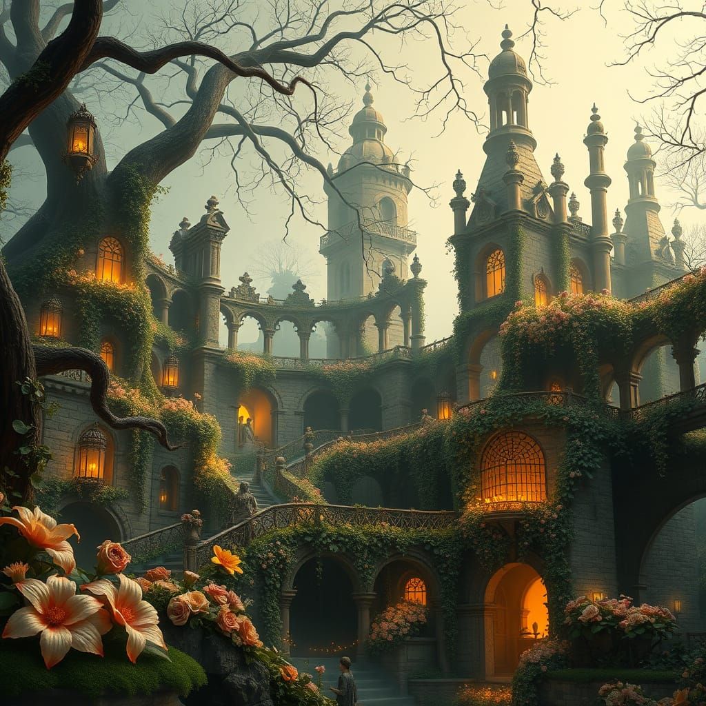 Ethereal Ruins: Gothic Baroque Fairytale Landscape