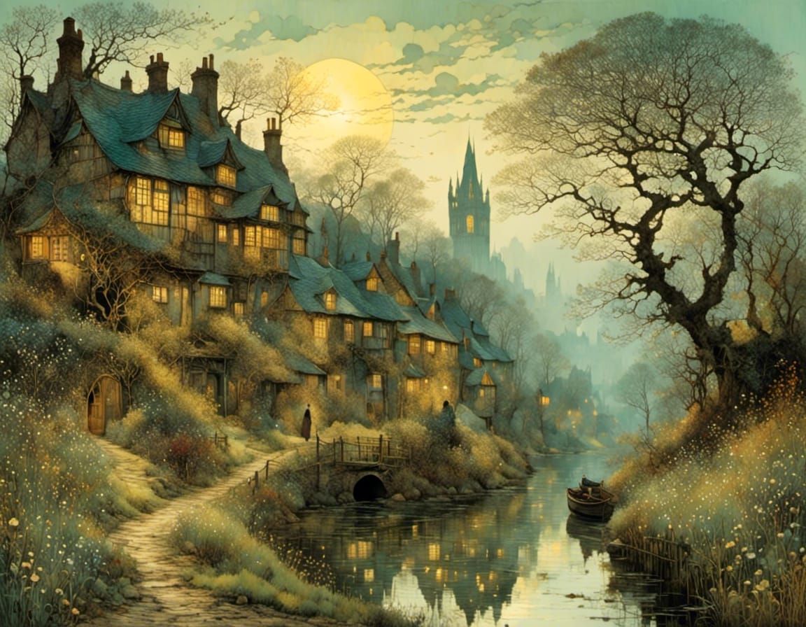 Peaceful Landscape in Luminist Style