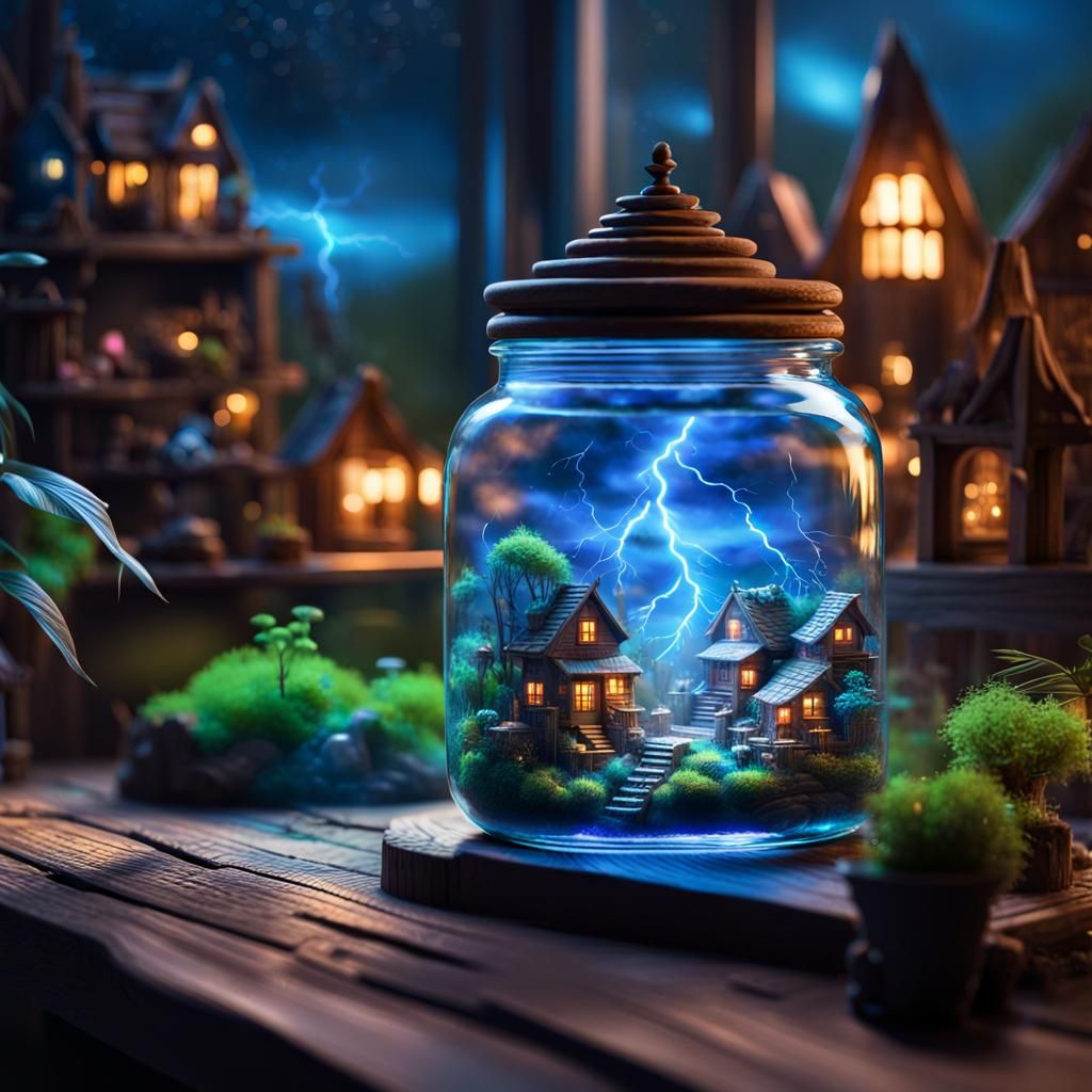 Magical Terrarium: Miniature World in Glass Jar