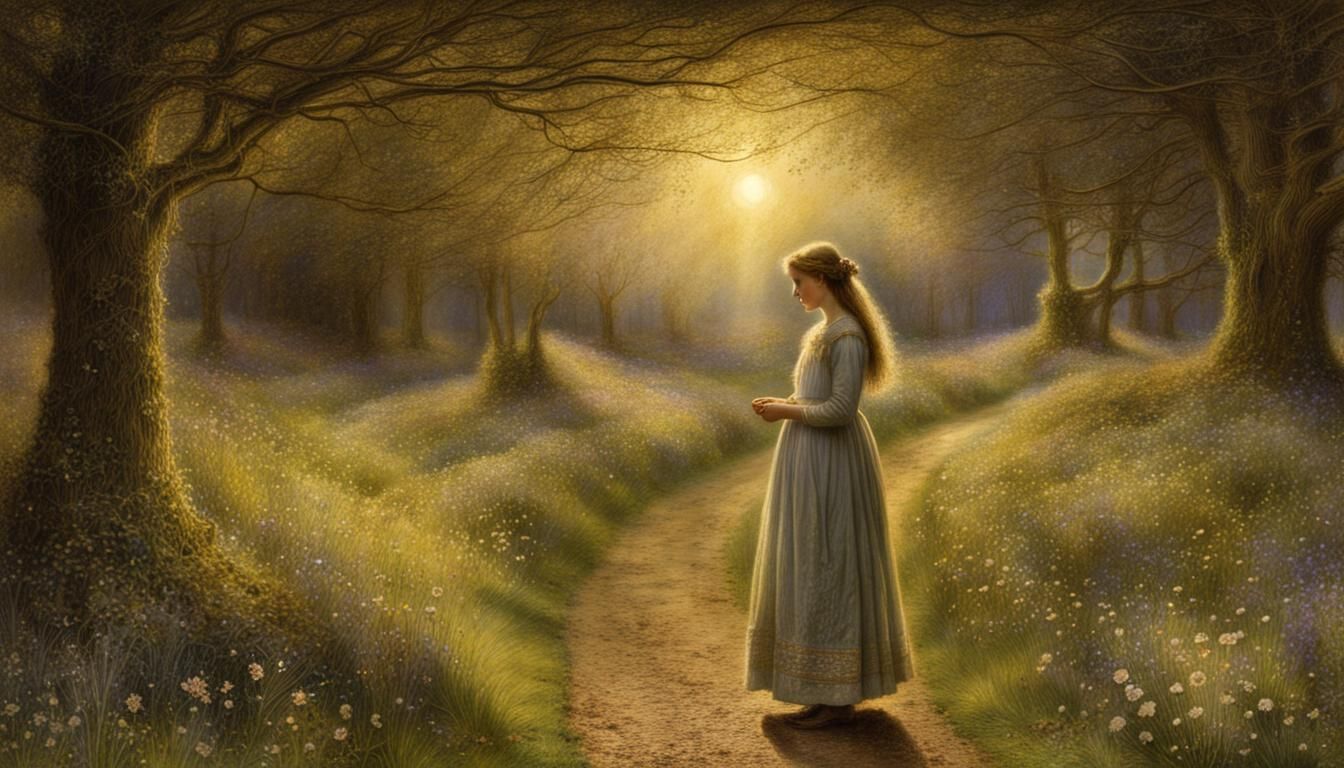 Magical Fantasy Scene with Glittering Stars