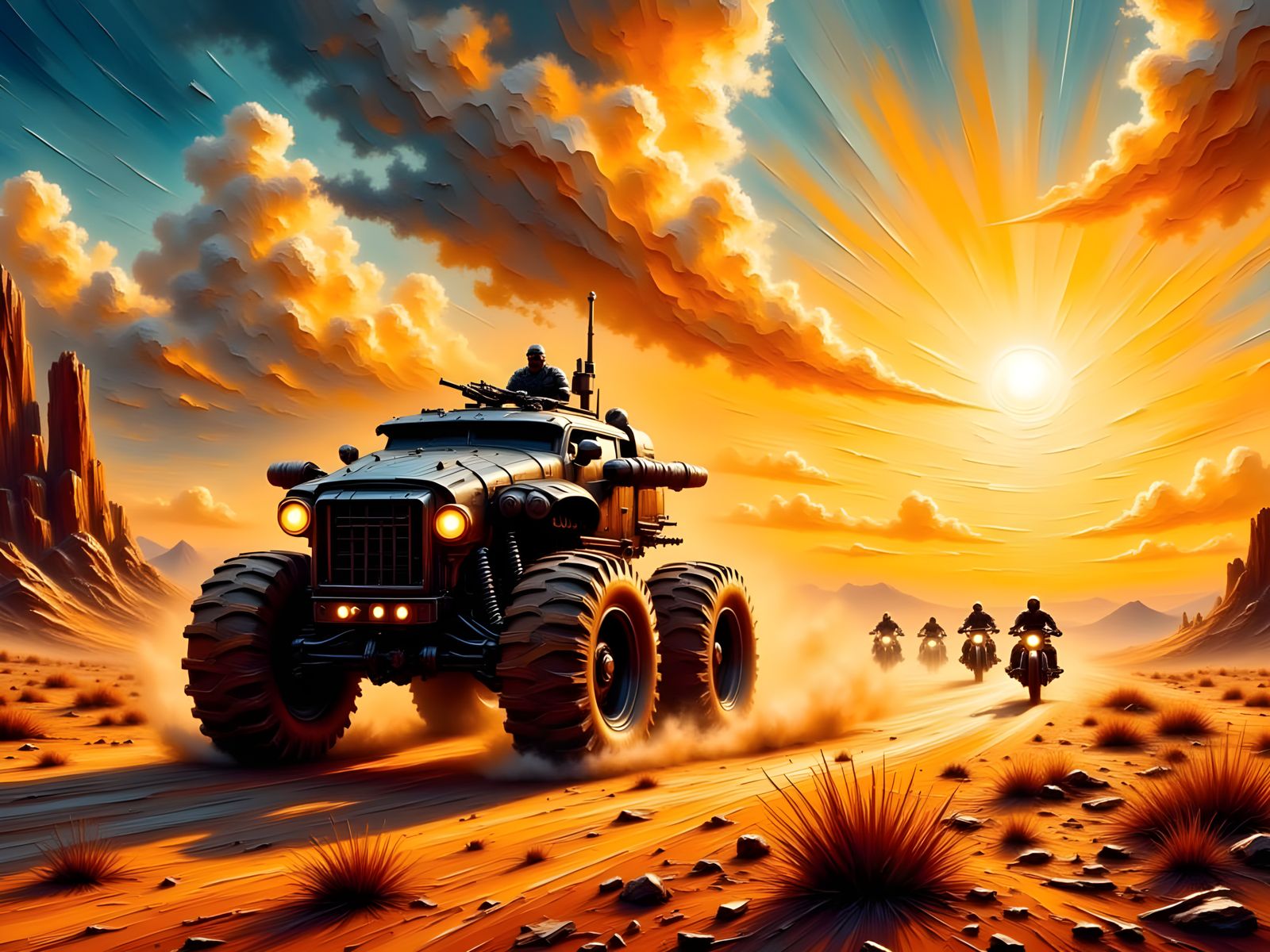 Gritty, Post-Apocalyptic War Rig Speeds Through Wasteland in...