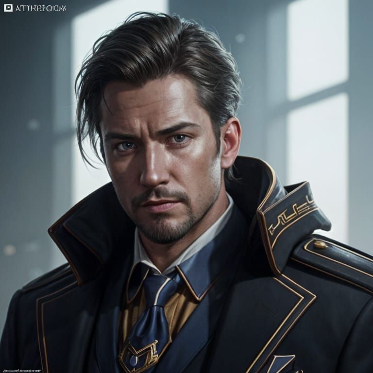 Industrial Portrait of Ship Captain in Fancy Suit