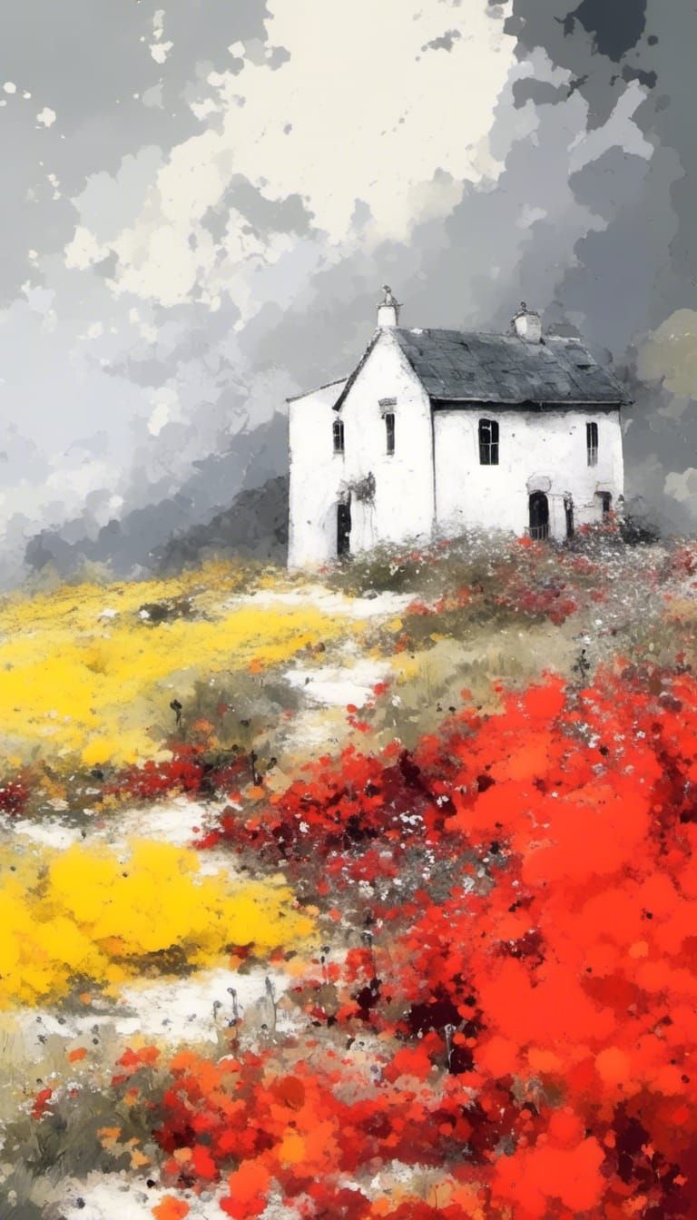 Bright Floral Duplicates in Artistic Mashup Style