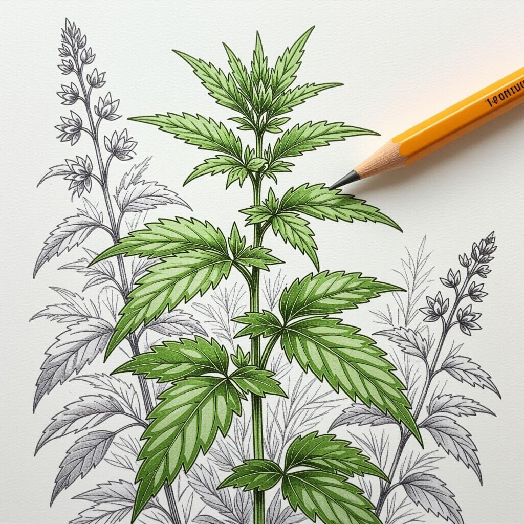 Nettles pencil drawjng