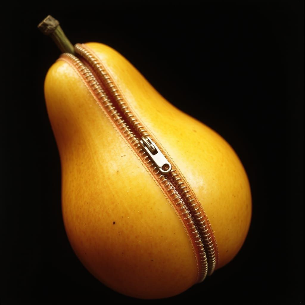 Zippers on Fruit: A Stark Photographic Study