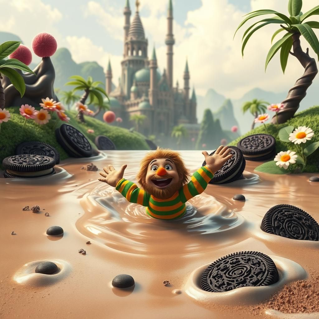 Oompa Loompa's Chocolate Milk Swim on Oreo Island