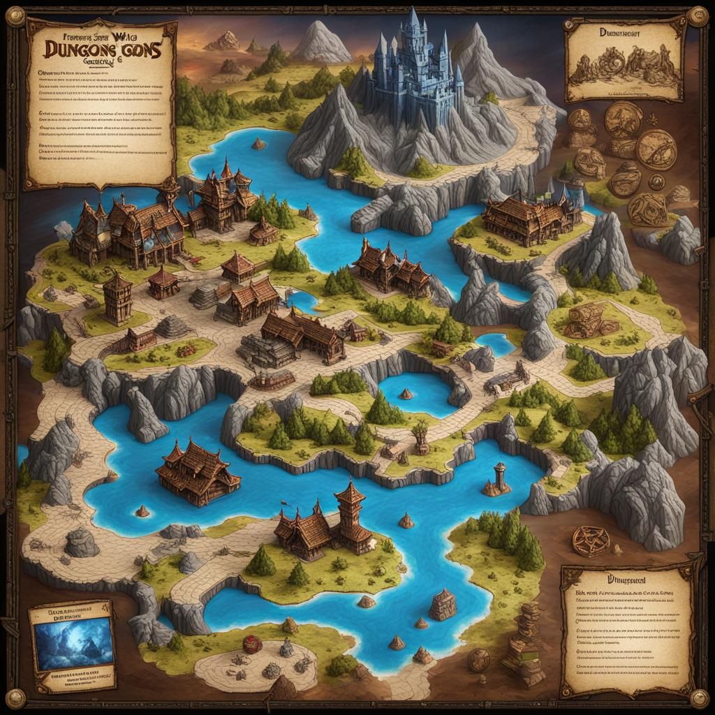 Fantasy Dungeons and Dragons Board Game Creation