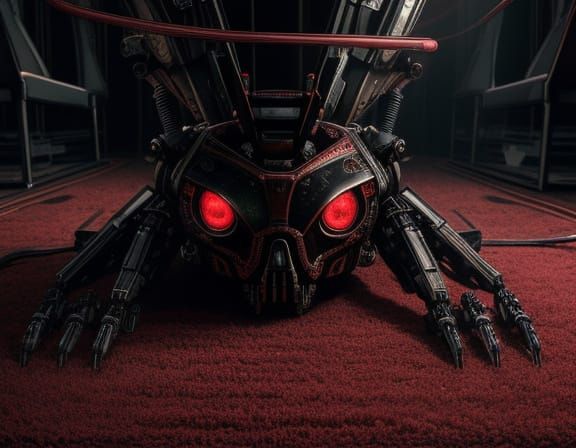 Disturbing Dystopian Robot in Surrealism