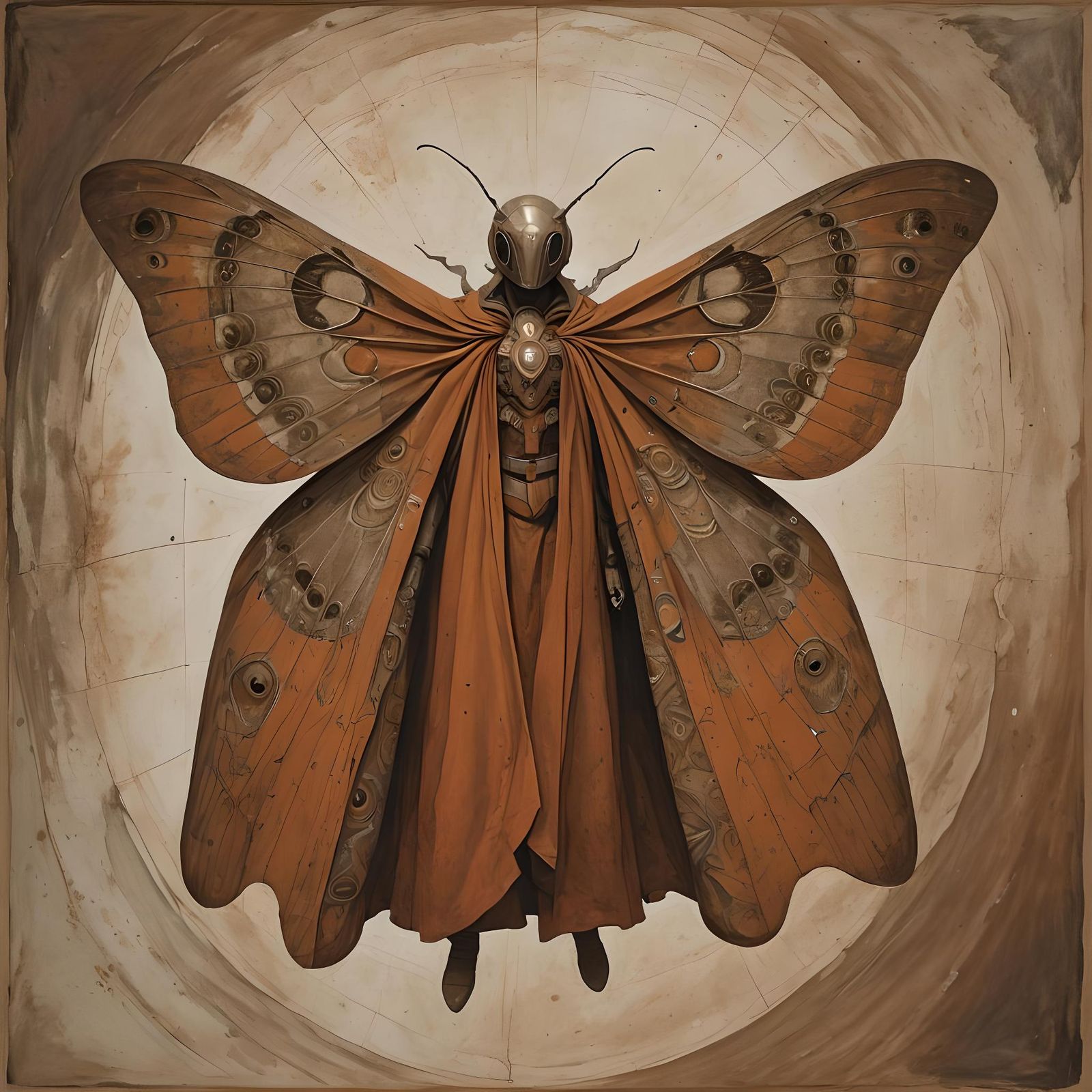 Moth-Winged Figure in Alcove