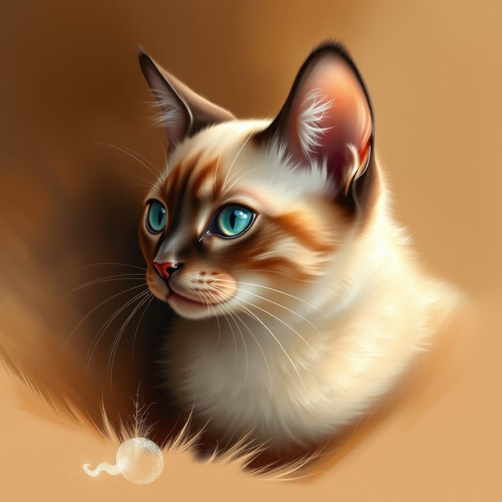 Siamese Cat Portrait