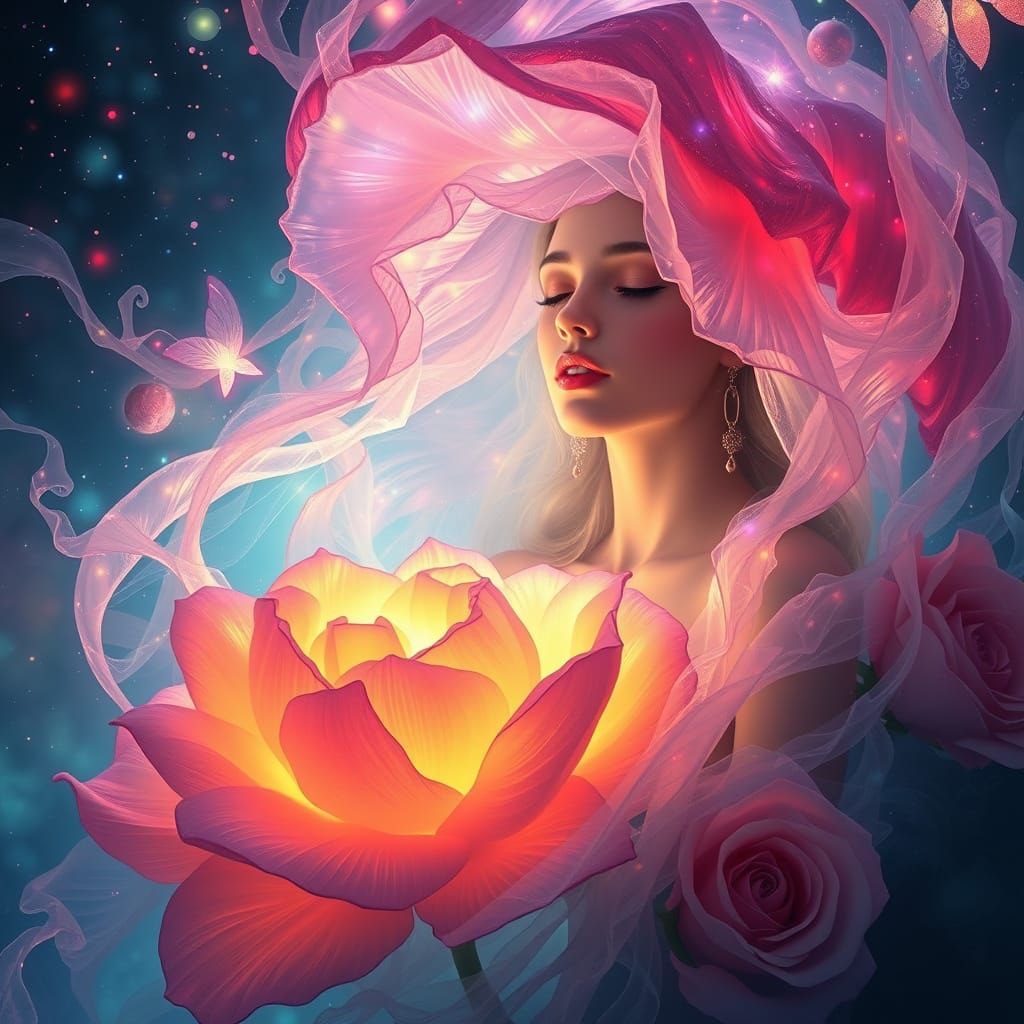 Ethereal Beauty in a Rose