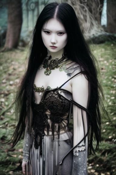 Ethereal Goddess in Asian Horror Style