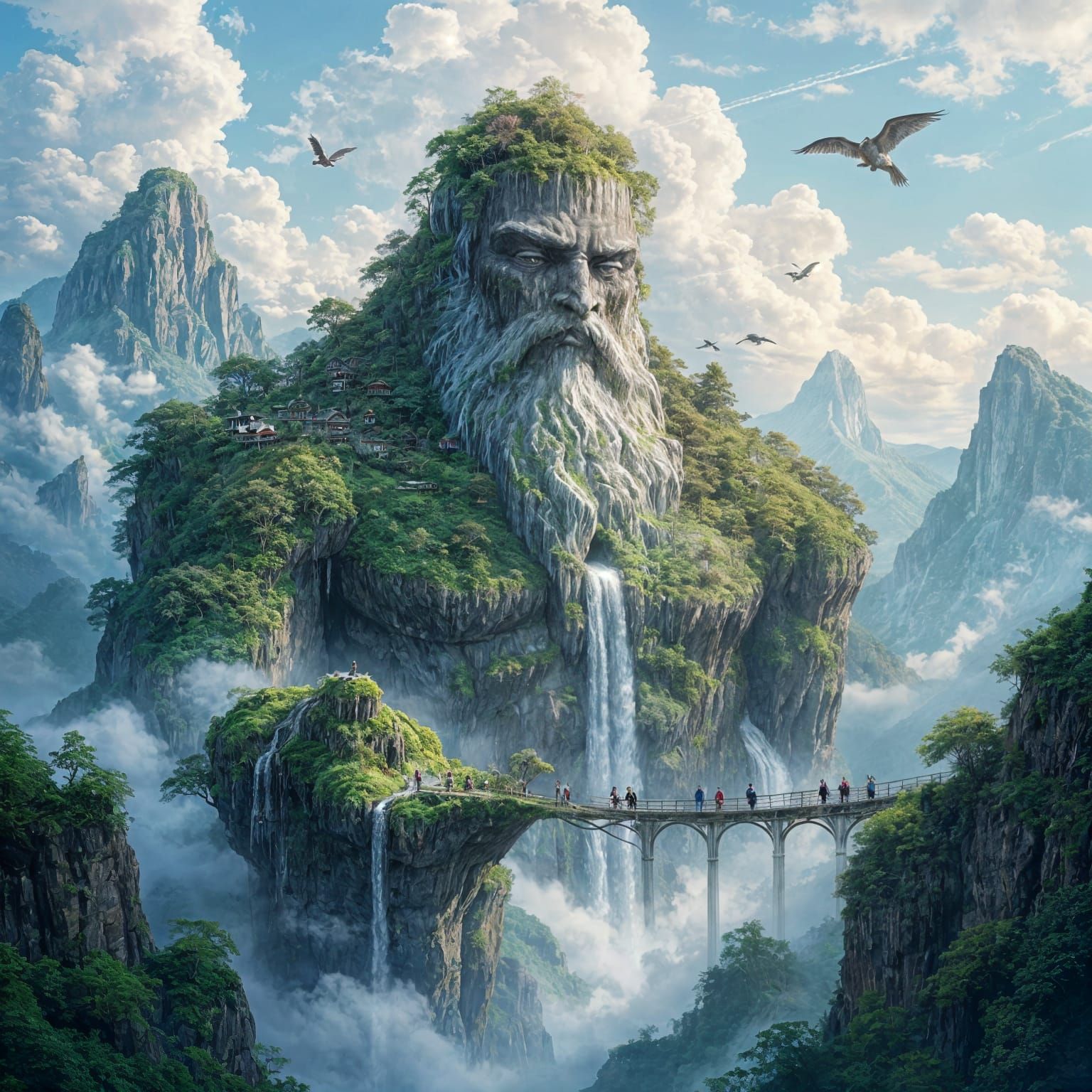 Majestic Mountain Guardian's Dreamscape