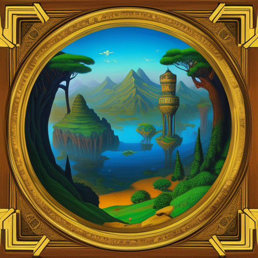 Surrealistic African Princess in a M.C. Escher Inspired Land...