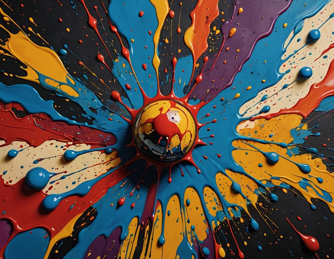 Surreal Ink Splatter in a Dreamlike Style