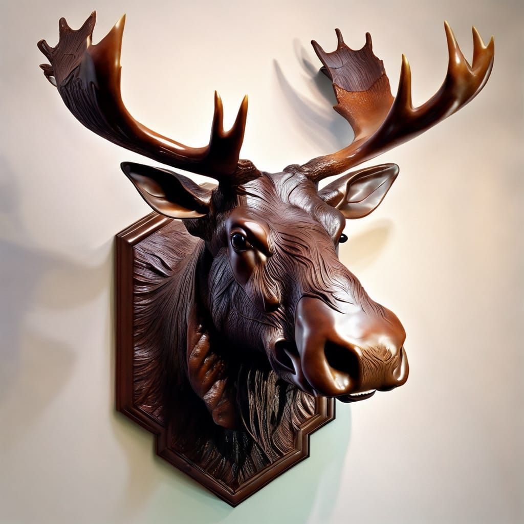 Chocolate Moose Sculpture: Surreal Food Art