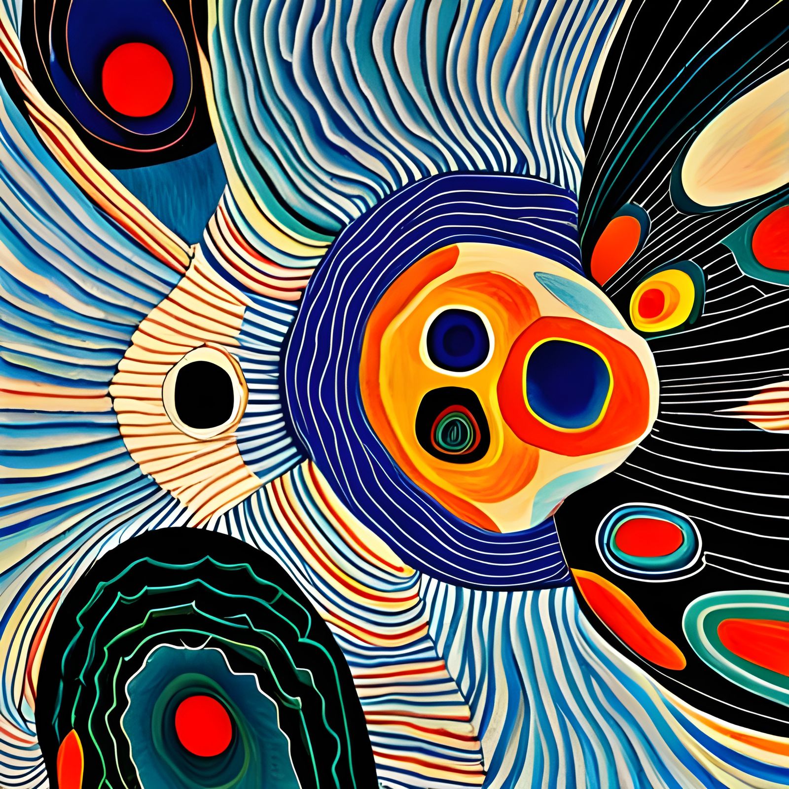 Abstract Art Inspired by Miro and Klint