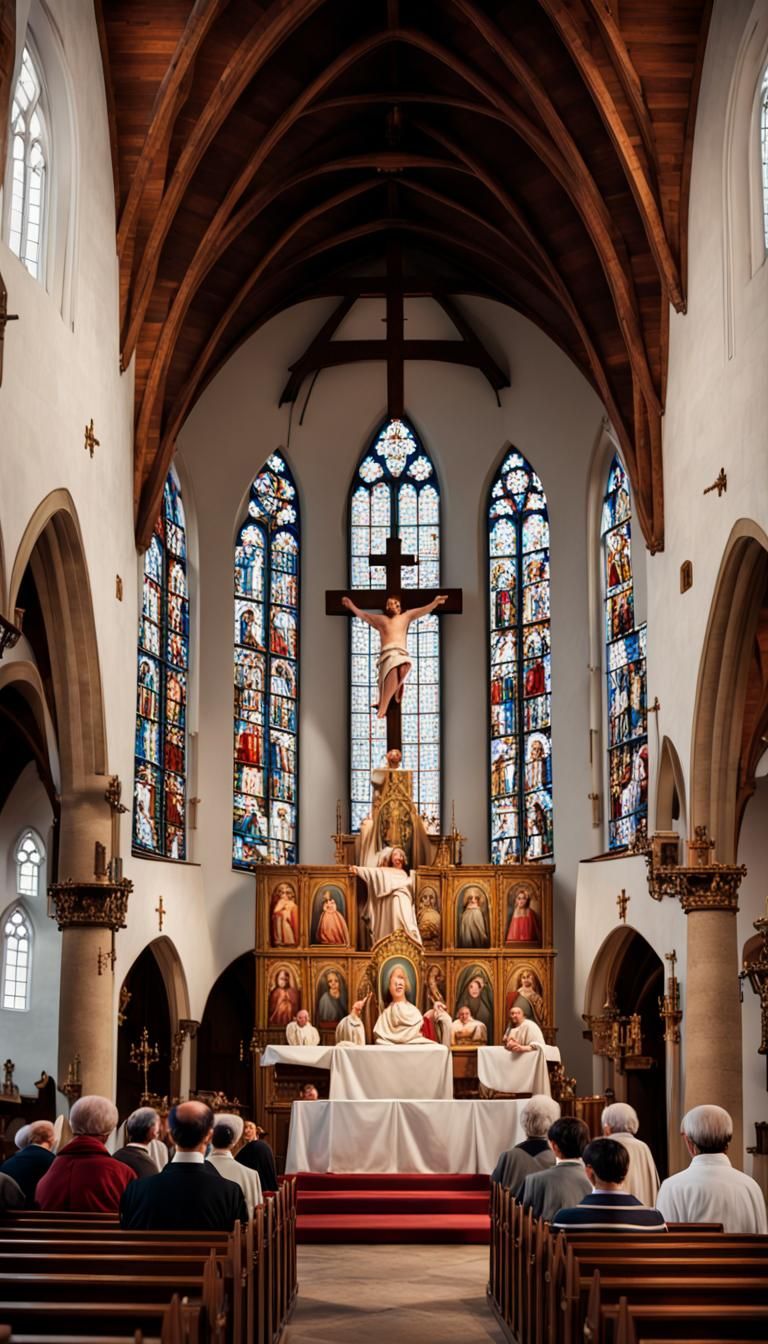 Medieval Catholic Church with Holy Roman Empire Theme