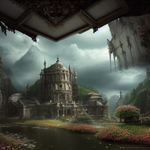 Epic Maximalist Digital Matte Painting