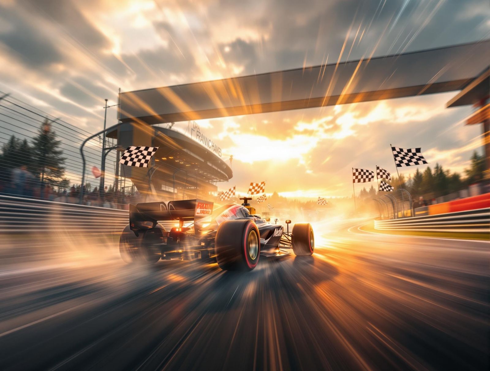 Formula One Car Races at Spa-Francorchamps