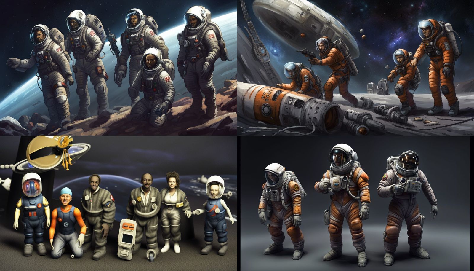 Space Salvage Crew on a Cosmic Mission