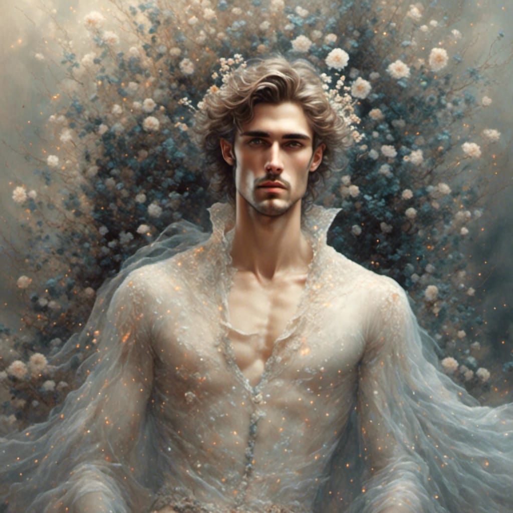 Handsome See-Through Ghost in Ethereal Render