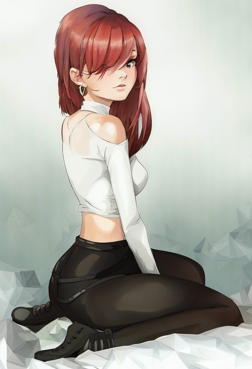 Portrait with Vibrant Red Hair