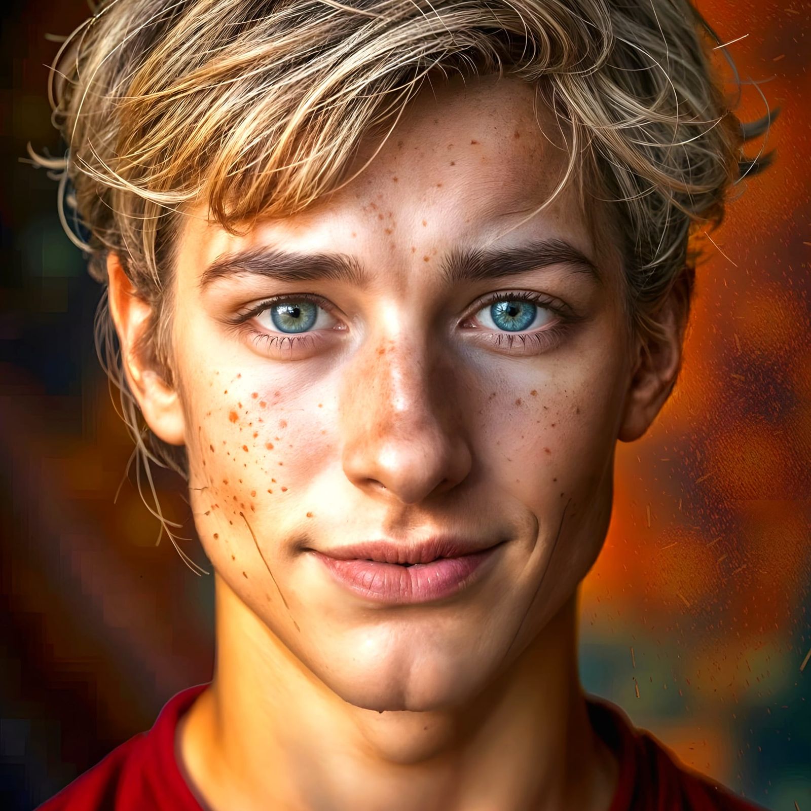 Hyperrealistic Portrait of a Handsome Young Man