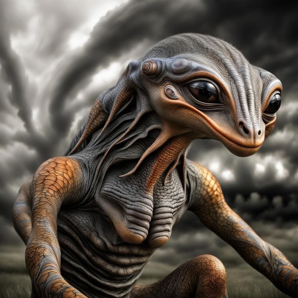 Photorealistic Aliens in Exotic Fashion, Professional Photog...