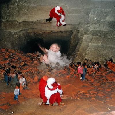 Santa Claus Dragging Child Into Hell