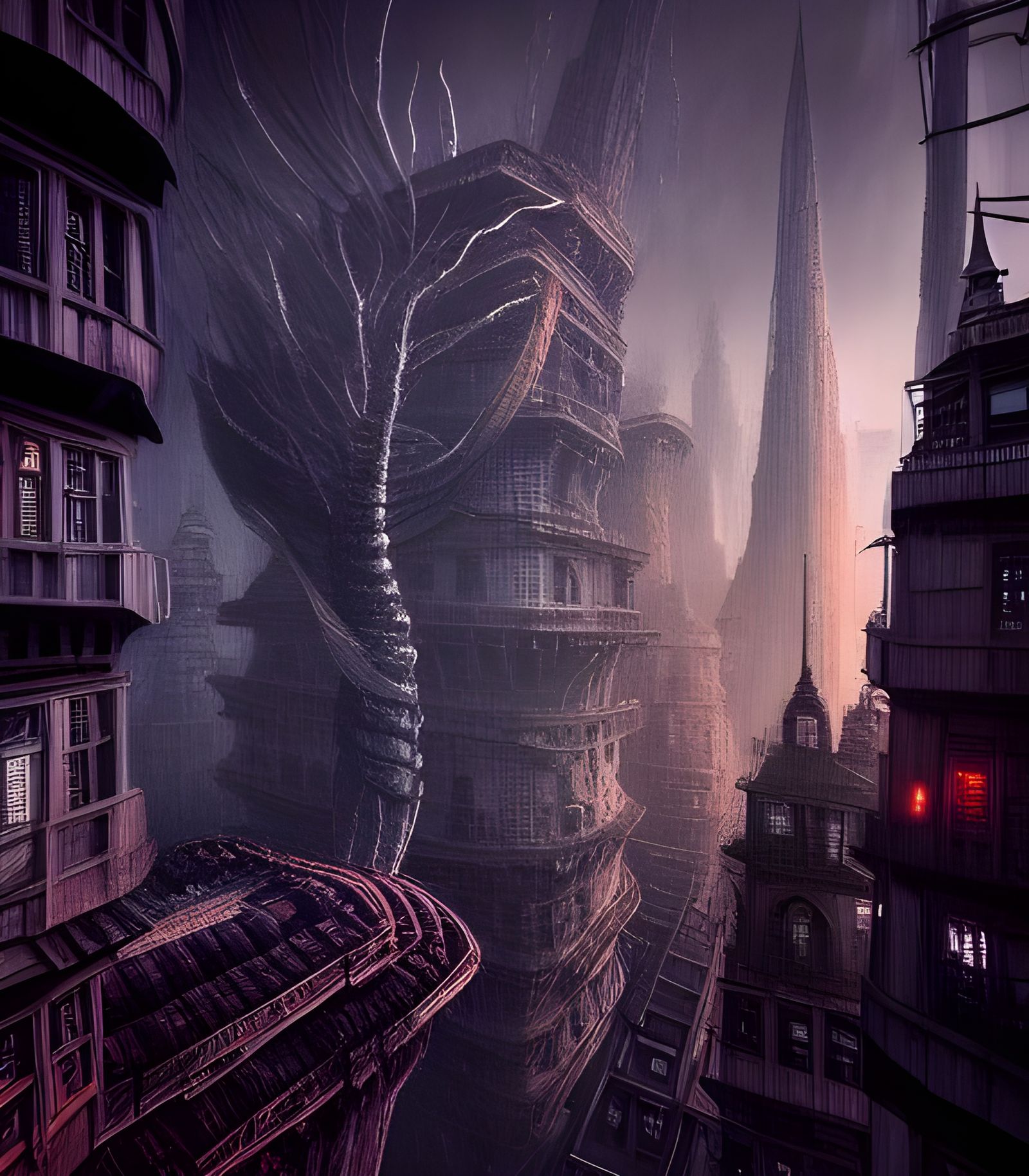 Epic Floating Biopunk City by Studio Ghibli