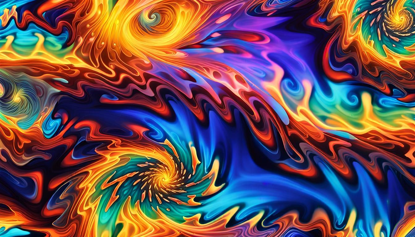 Iridescent Stars in Electro Magnetic Plasma: Impasto Style