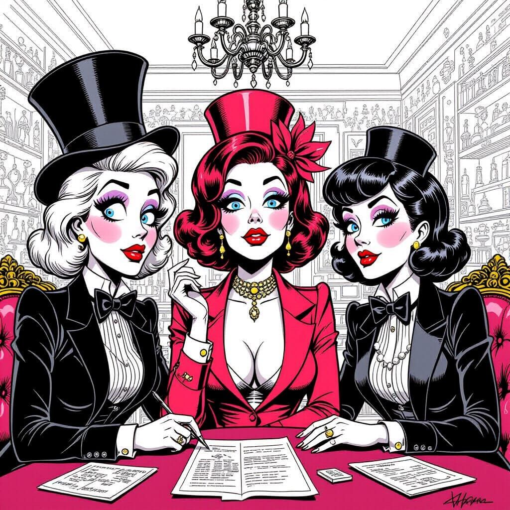 Humorous Feminist Comic Art of Extravagant Agency