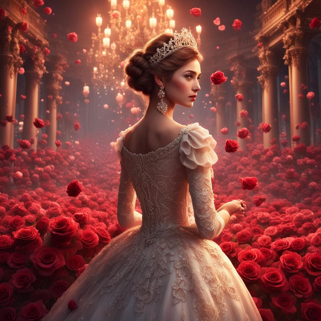 Valentine's Personified in a Romantic Digital Painting