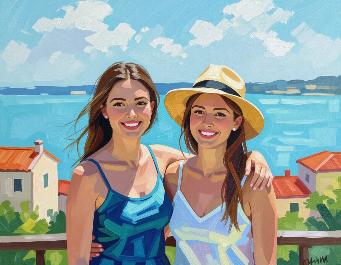 Impressionist View of Two Best Friends