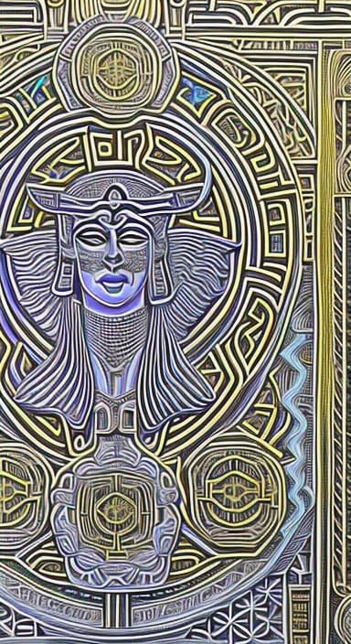 04 Chainmail Clad Shiva Fairy (Ancient Egyptian Woodcuts)