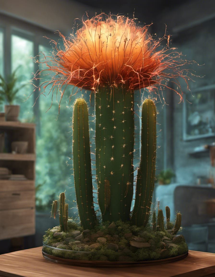 Electronic Cactus Blueprint with Technical Details