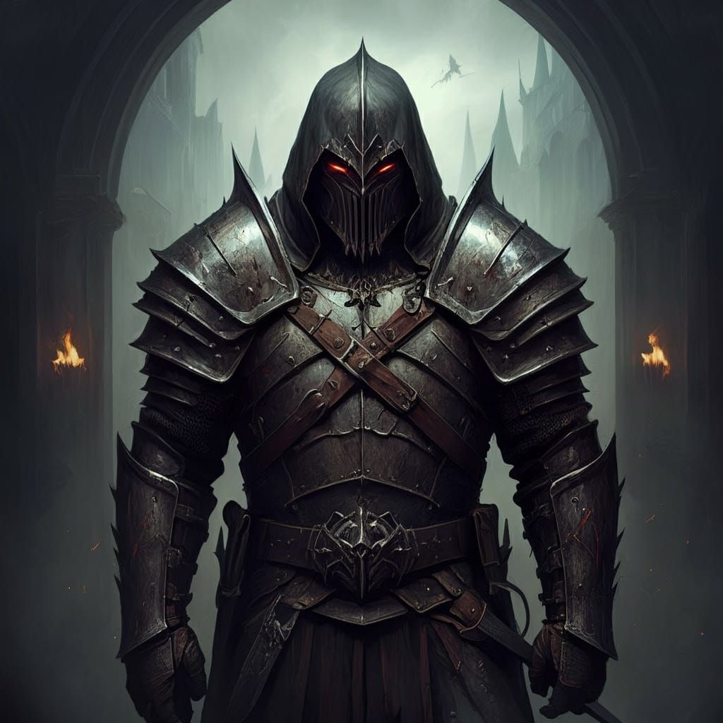 Dark Fantasy Scene in Ominous Medieval Style