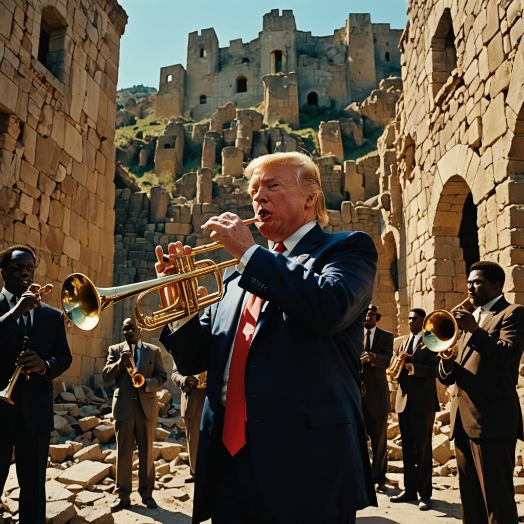 Trump, Davis, and Trumpets at Jericho in Neo-Expressionism